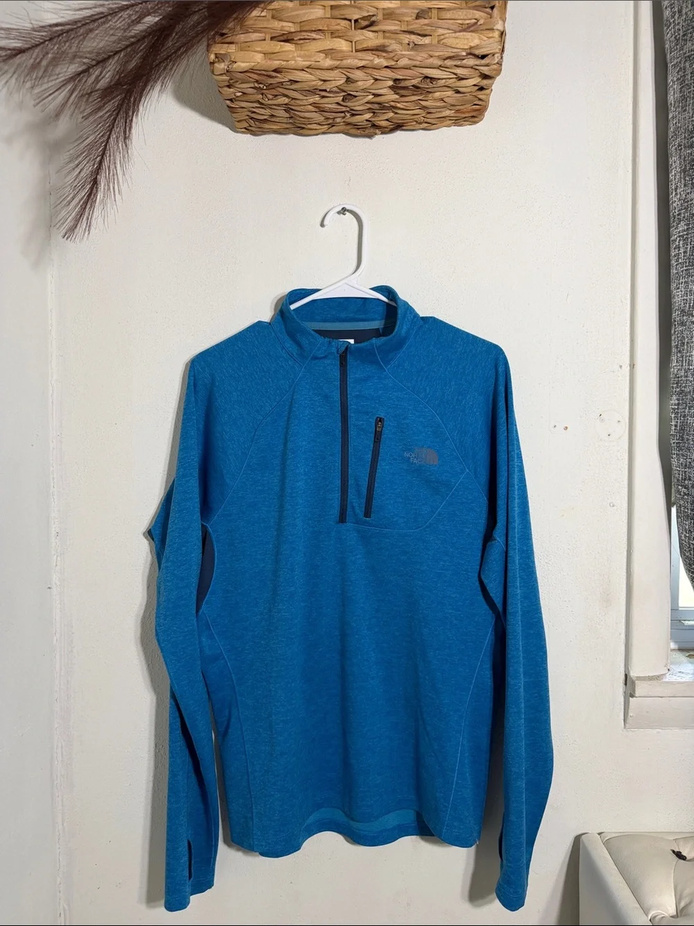 The North Face Teal-Blue Half-Zip Pullover